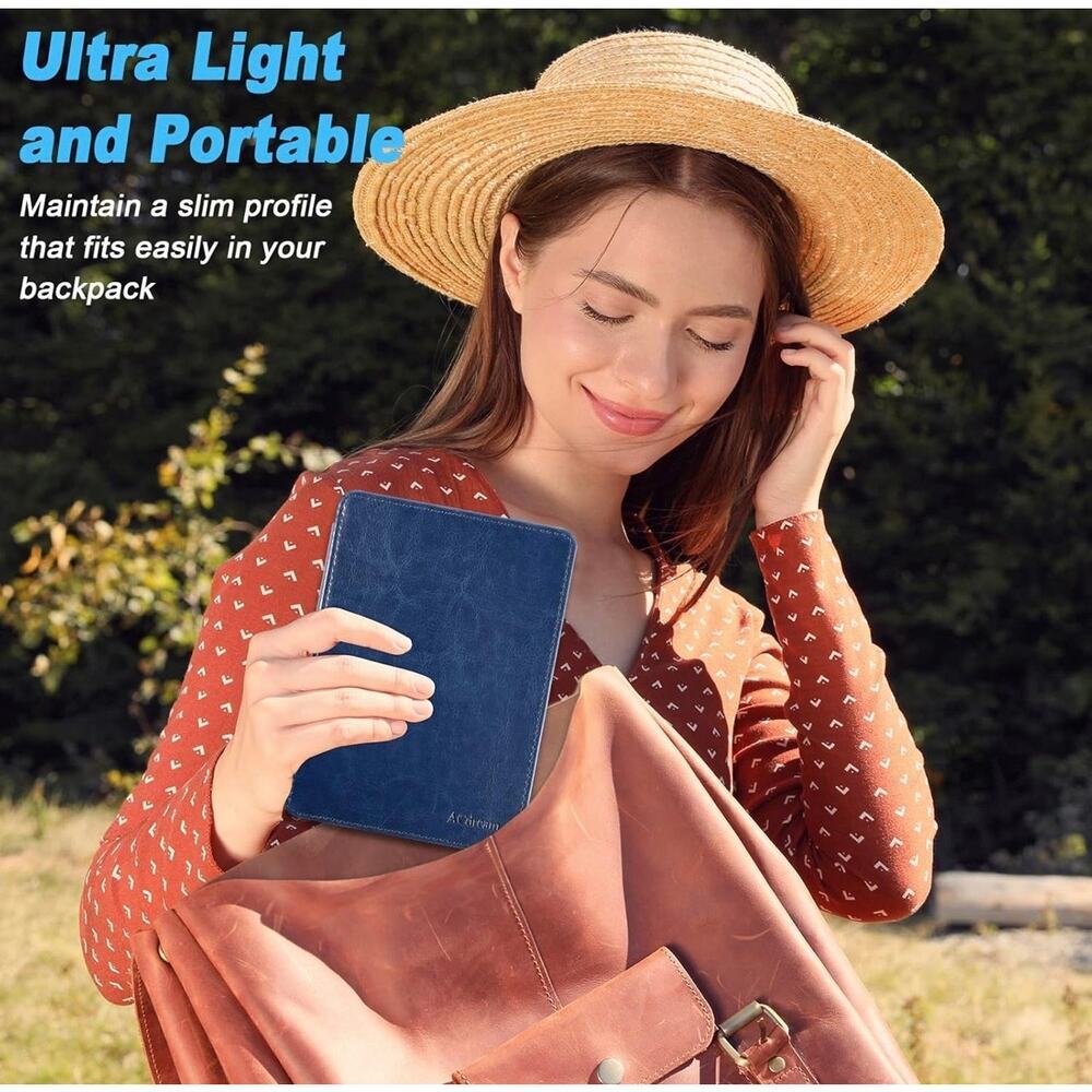 NWT ACdream Kindle Fire HD 7 Case, Premium PU Leather Cover Case Navy Blue